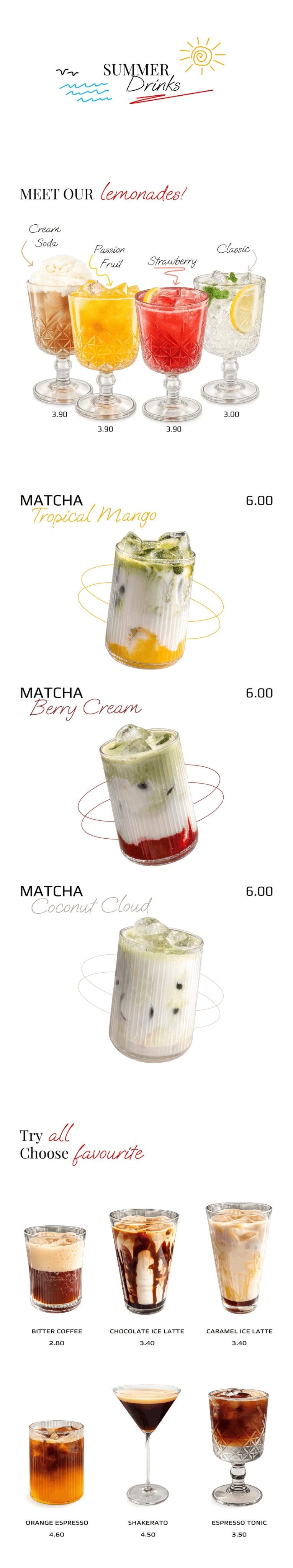 summer drinks